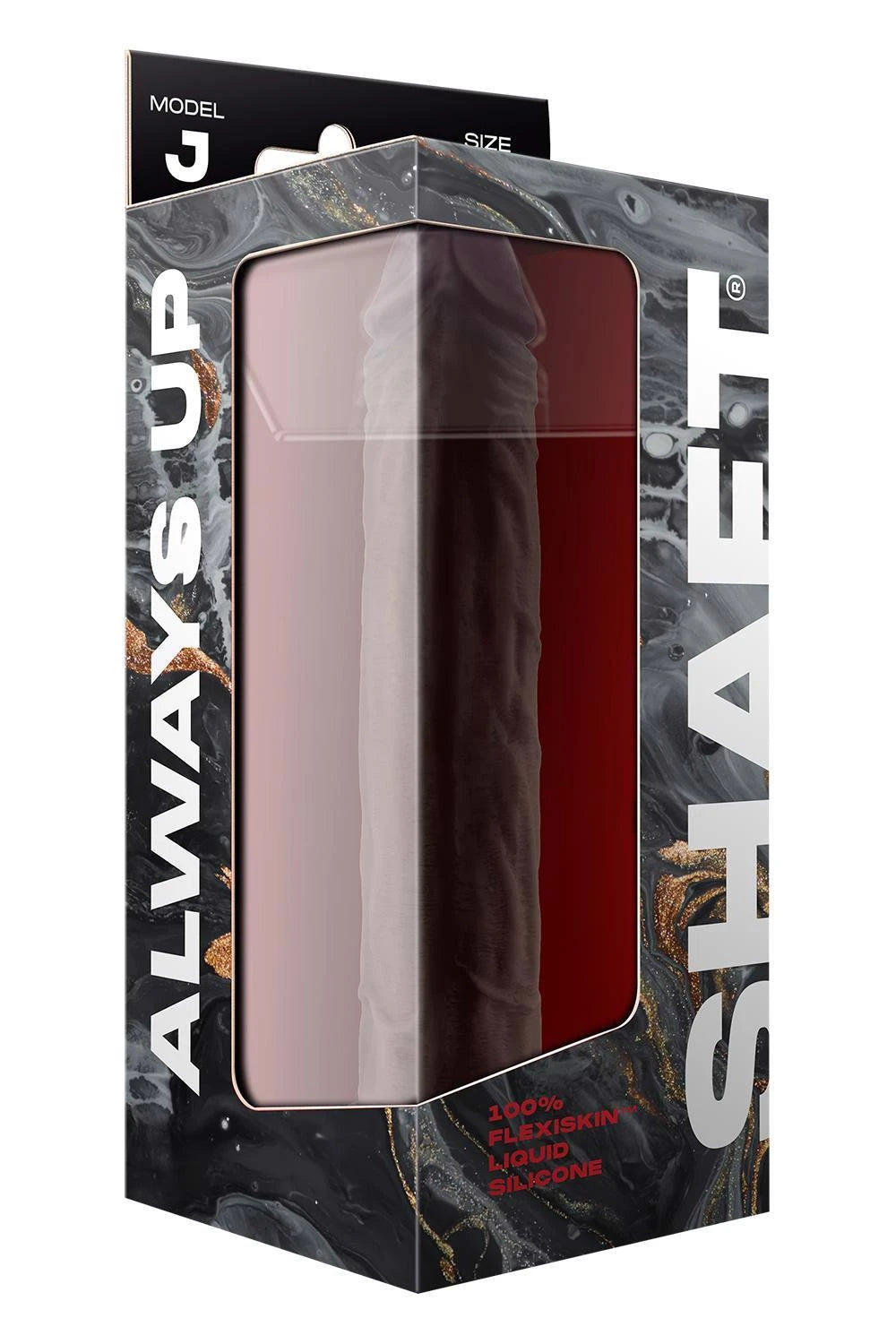ARBRE MODÈLE J 9,5 POUCES LIQUIDE SILICONE PÉNIS ACAJOU