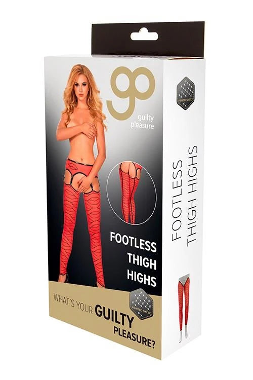 Calze GP Printed Footless 35-710058REDS | Guilty Pleasure Fetish Wear