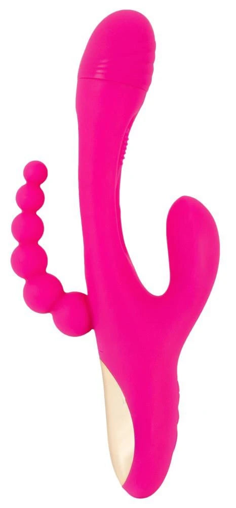 Rabbit-Vibrator Triple Flicking 7 Funktionen – wiederaufladbar, rosa | Sweet Smile
