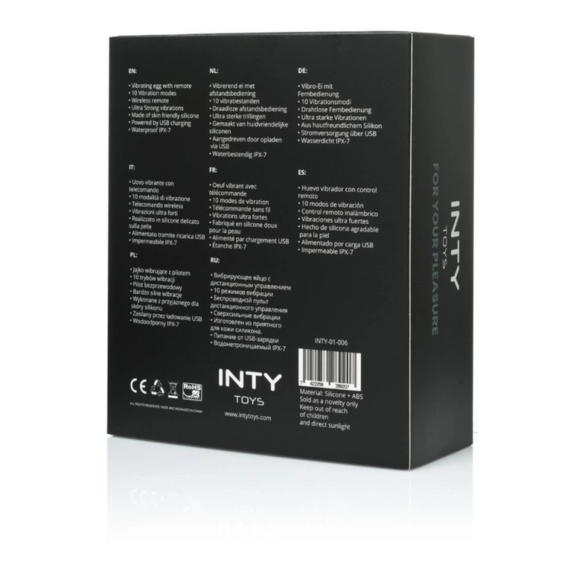 Ovetto vibrante Neo 10 funzioni – con telecomando, ricaricabile | INTY Toys