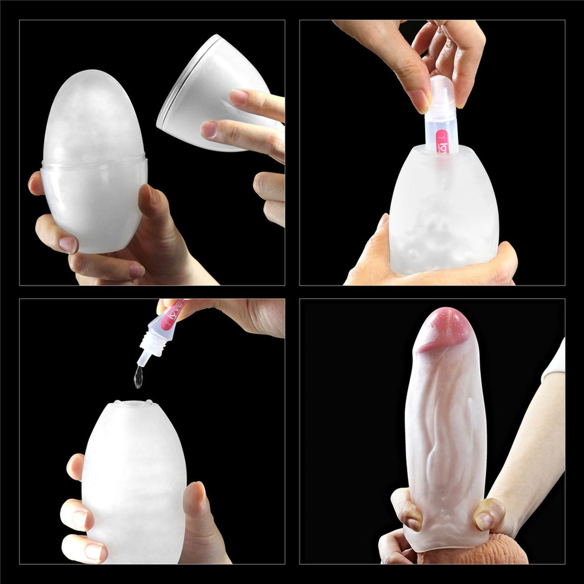 Masturbador Giant Climax Spirals 13 cm – vibratório, branco | Lovetoy