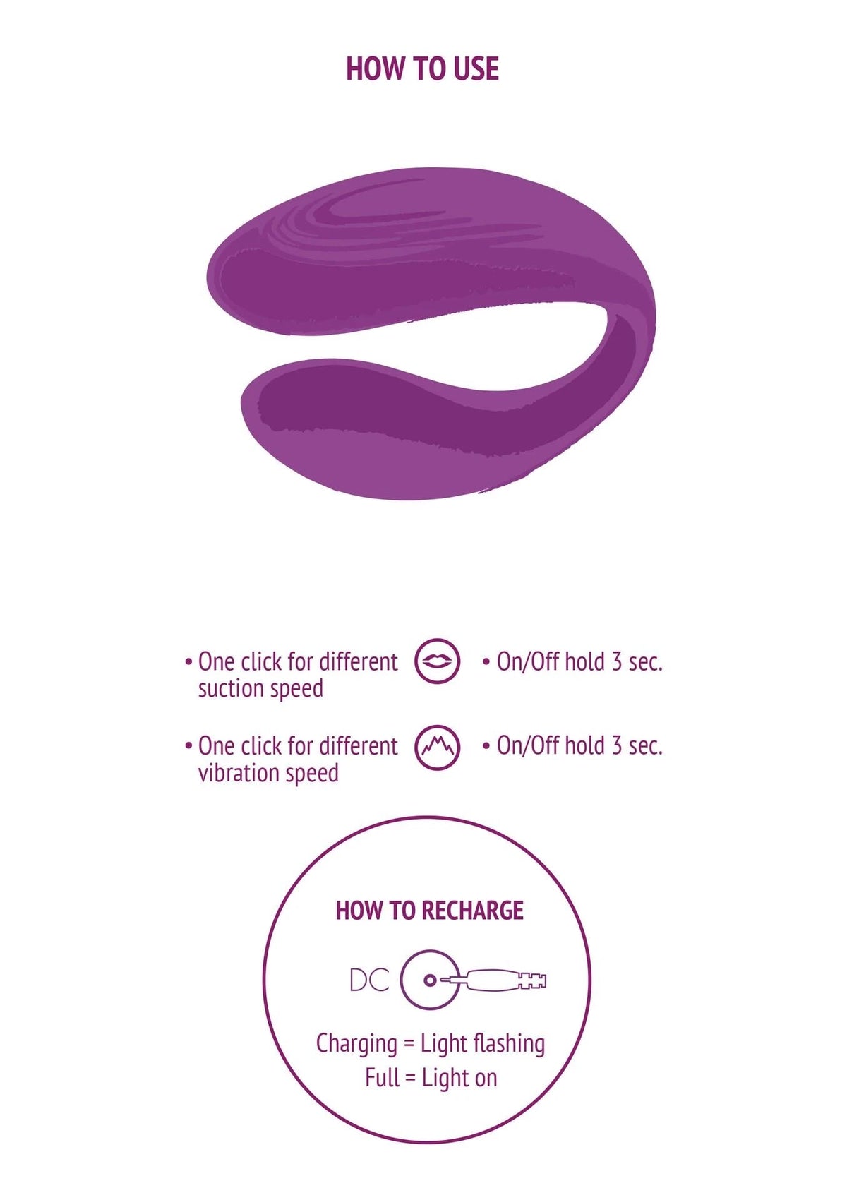 Stimolatore clitorideo Bound – con telecomando, viola | XOCOON
