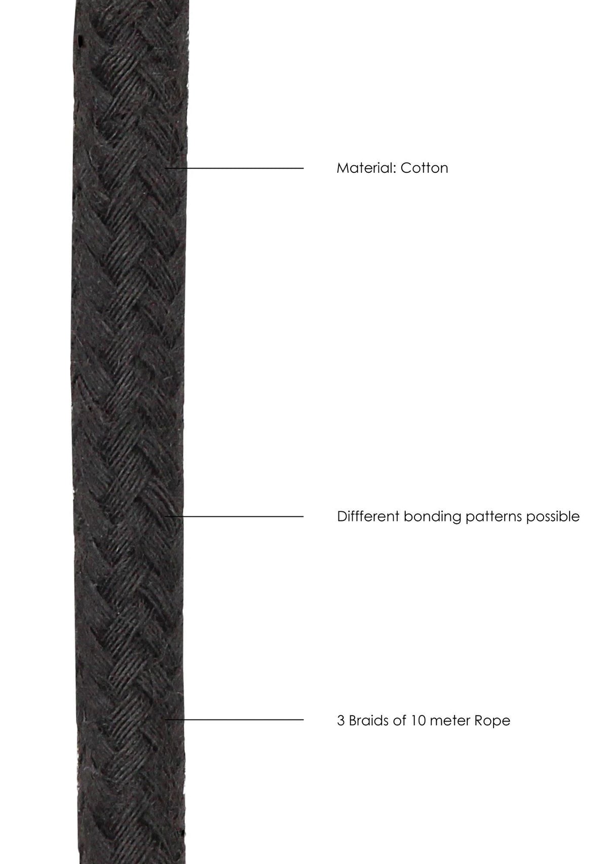 Bondage restraint Japanese ft 10 – black | Ouch!