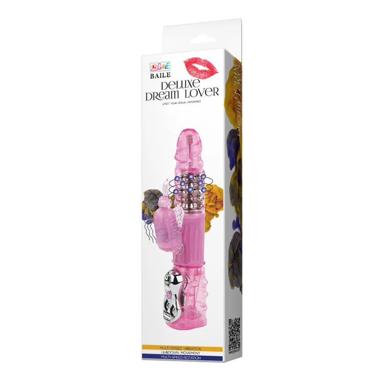 Vibrador rabbit – rotatorio, rosa BW-020033 | Baile