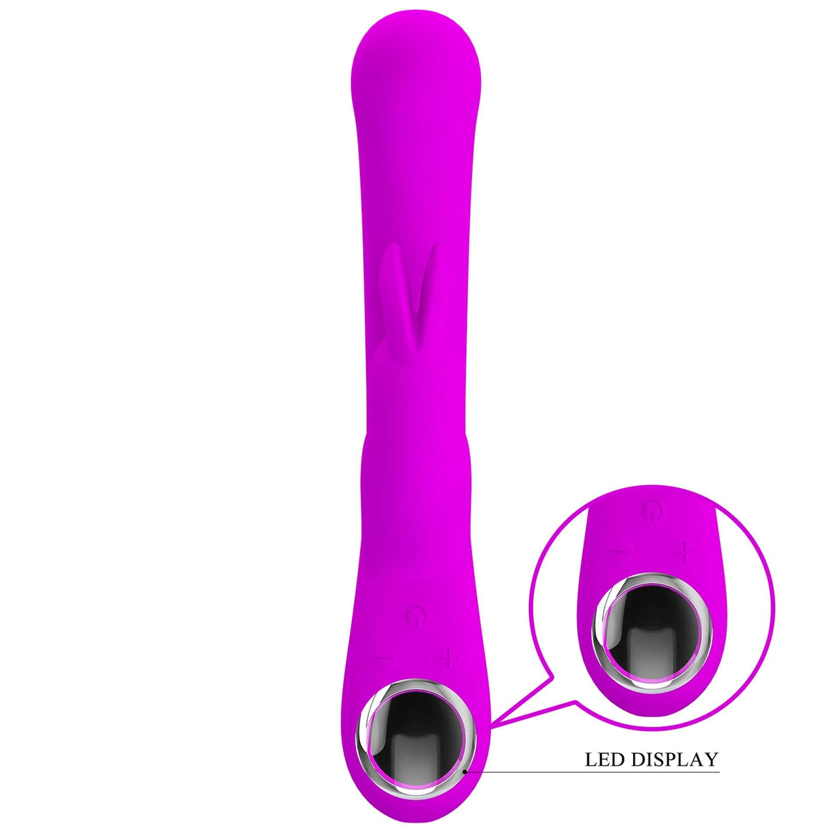 Vibrador rabbit Lamar 10 funções – recarregável, roxo | Pretty Love