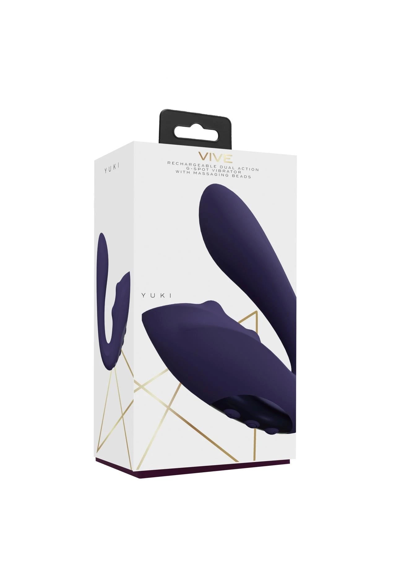 VIVE - Yuki - Rechargeable Dual Motor - Vibrateur Point G avec Perles Massantes - Violet