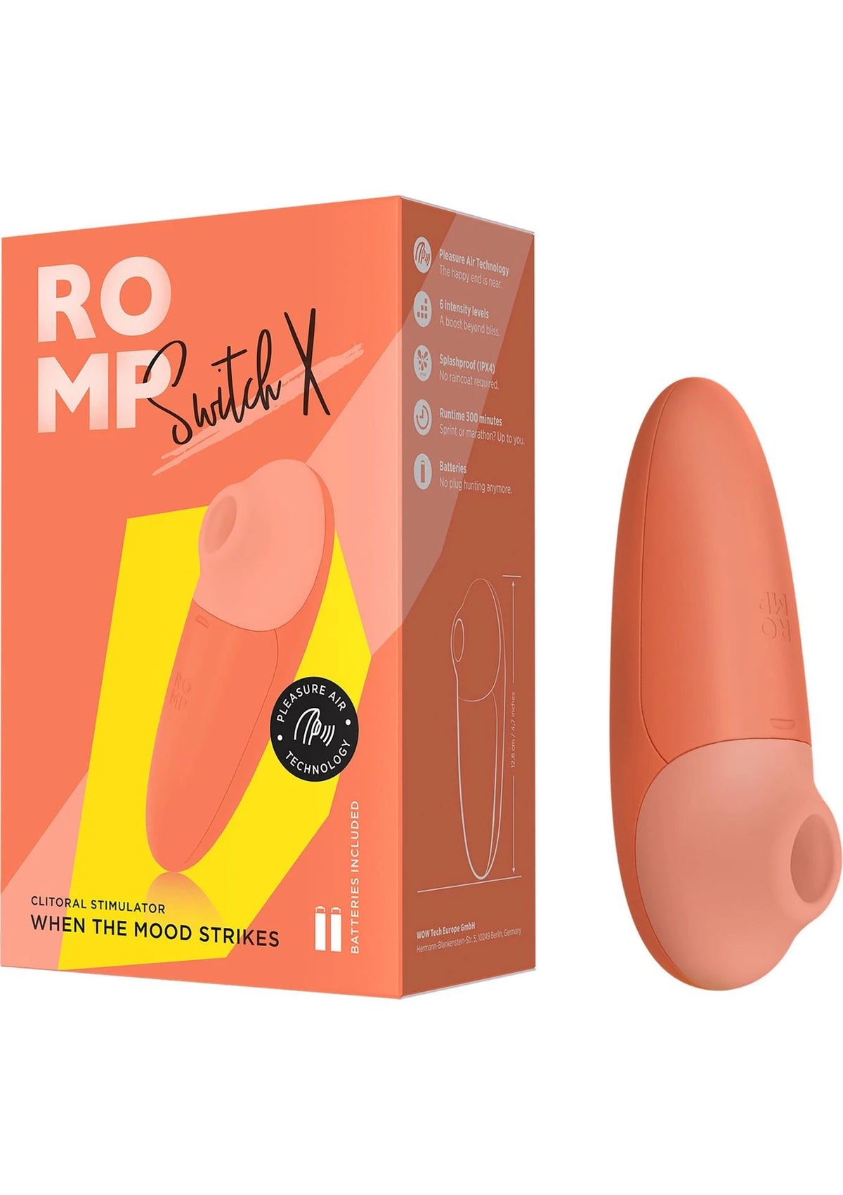 Stimolatore clitorideo Switch 6 funzioni – arancione | ROMP