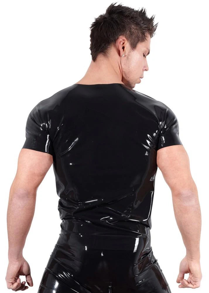 Men's shirt – latex, mini, black | Late X