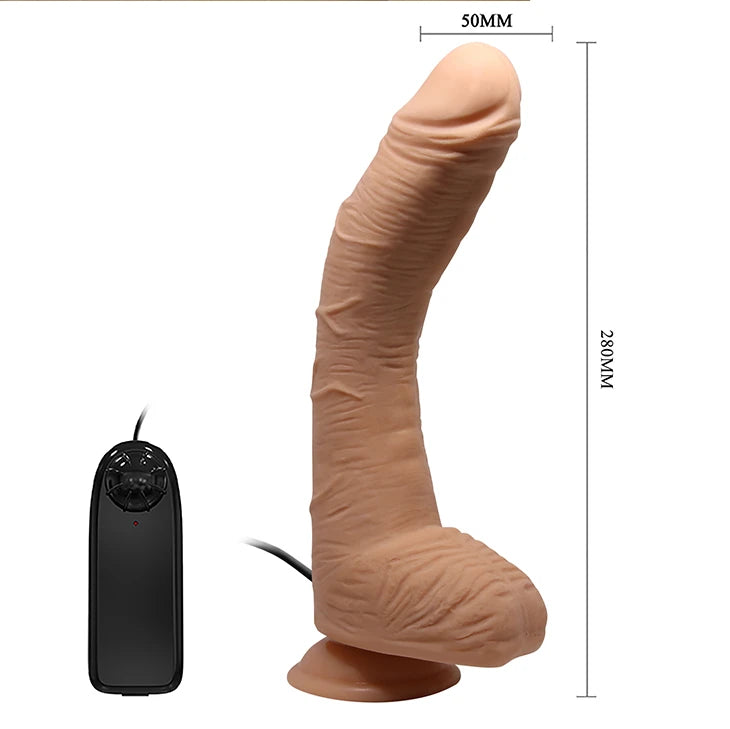 Vibrador realista Alex 11″″ – con mando a distancia, nude | Baile