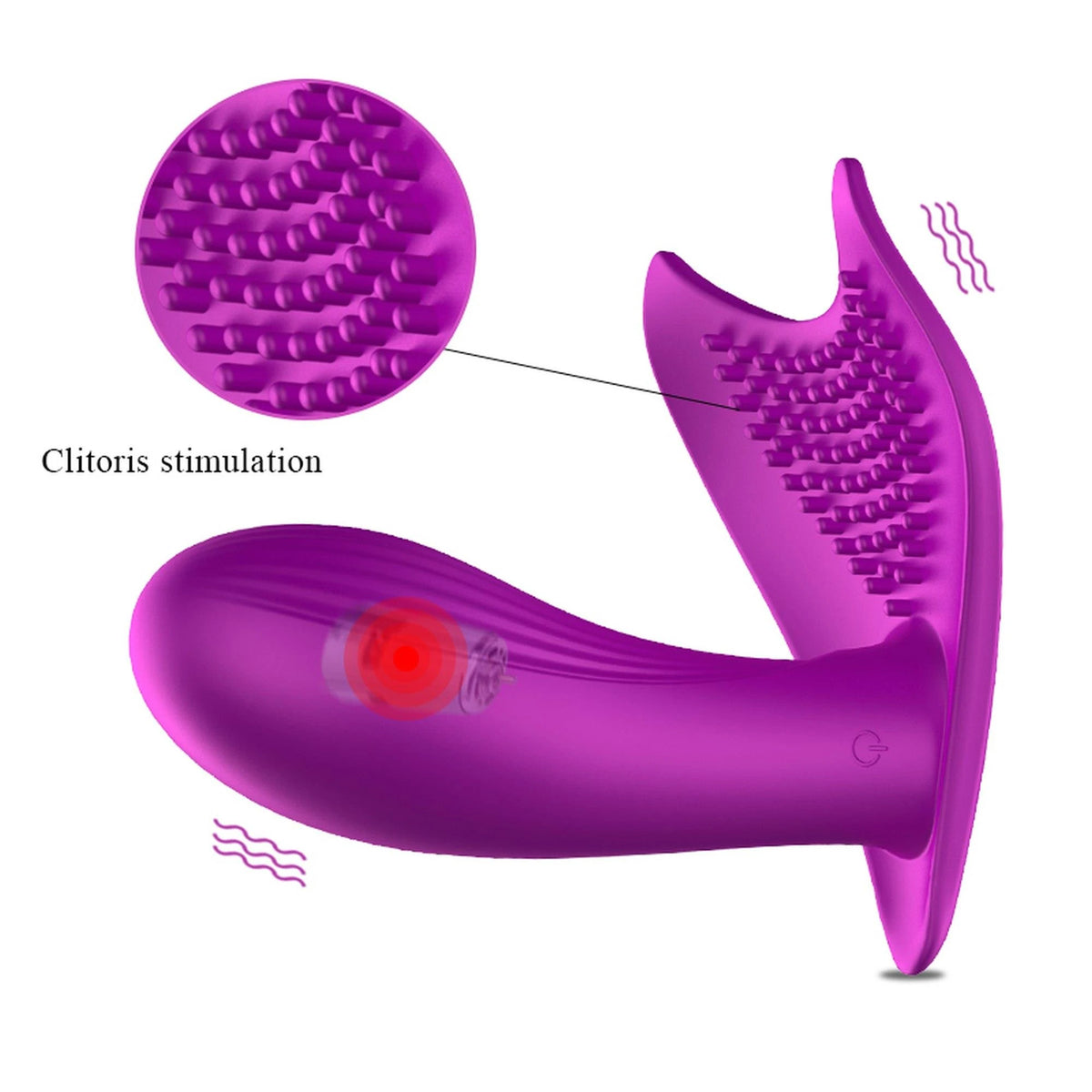 Clitoral stimulator Voice 10 functions – remote control, rechargeable, purple | Favorites