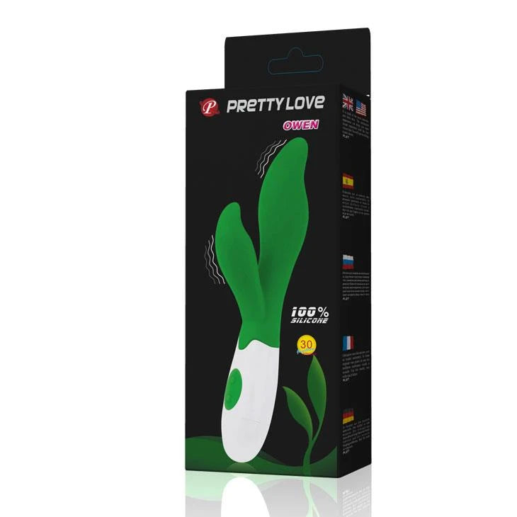 Vibromasseur point G Owen 30 fonctions – vert | Pretty Love