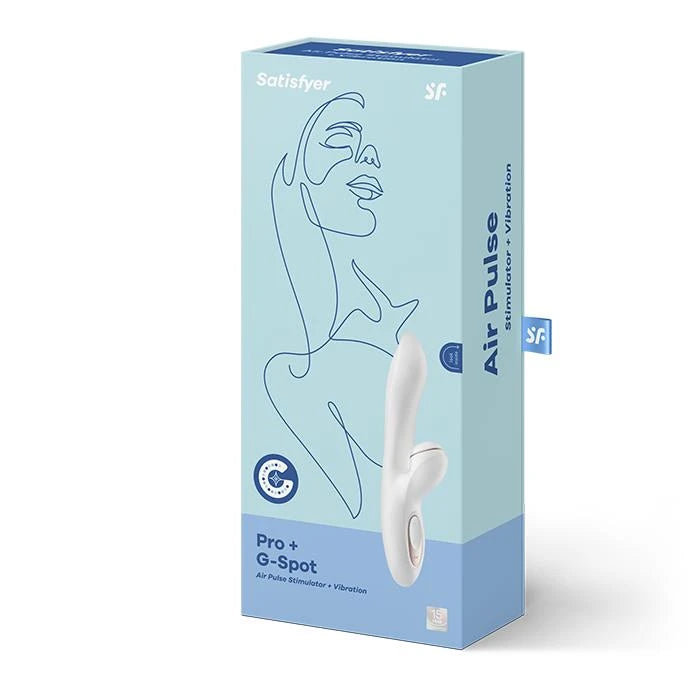 Pro Plus - G-Spot Air Pulse Stimulator and Vibration - White/Rose Gold