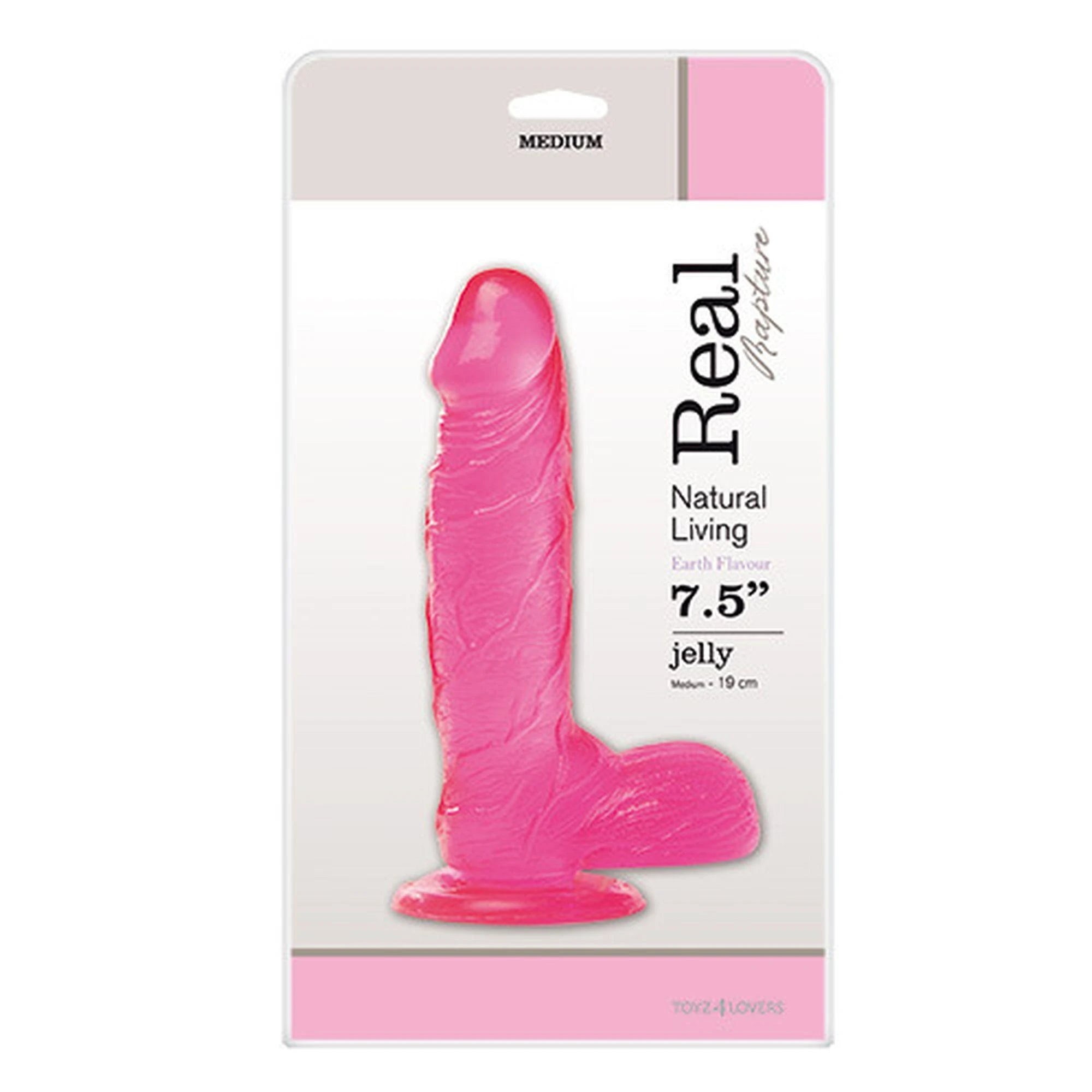 Gode-JELLY DILDO REAL RAPTURE ROSE 7.5"