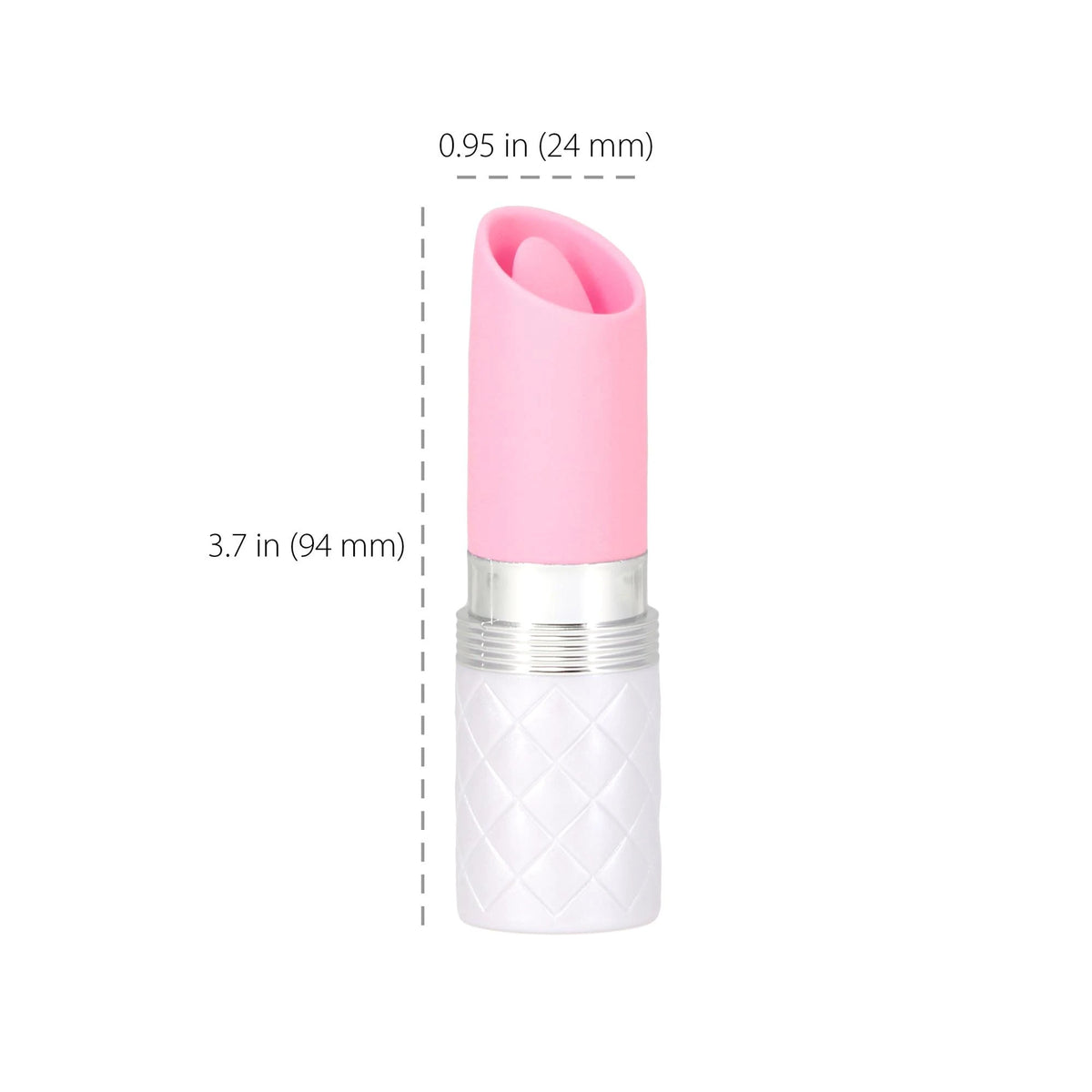 Mini vibrador Lusty 9.4 cm – recargable, rosa | PILLOW TALK