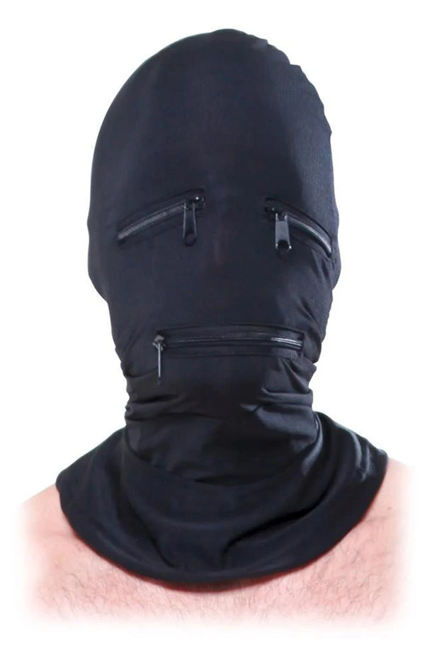 Maschera FFS Zipper Face Hood – nera | Fetish Fantasy Series