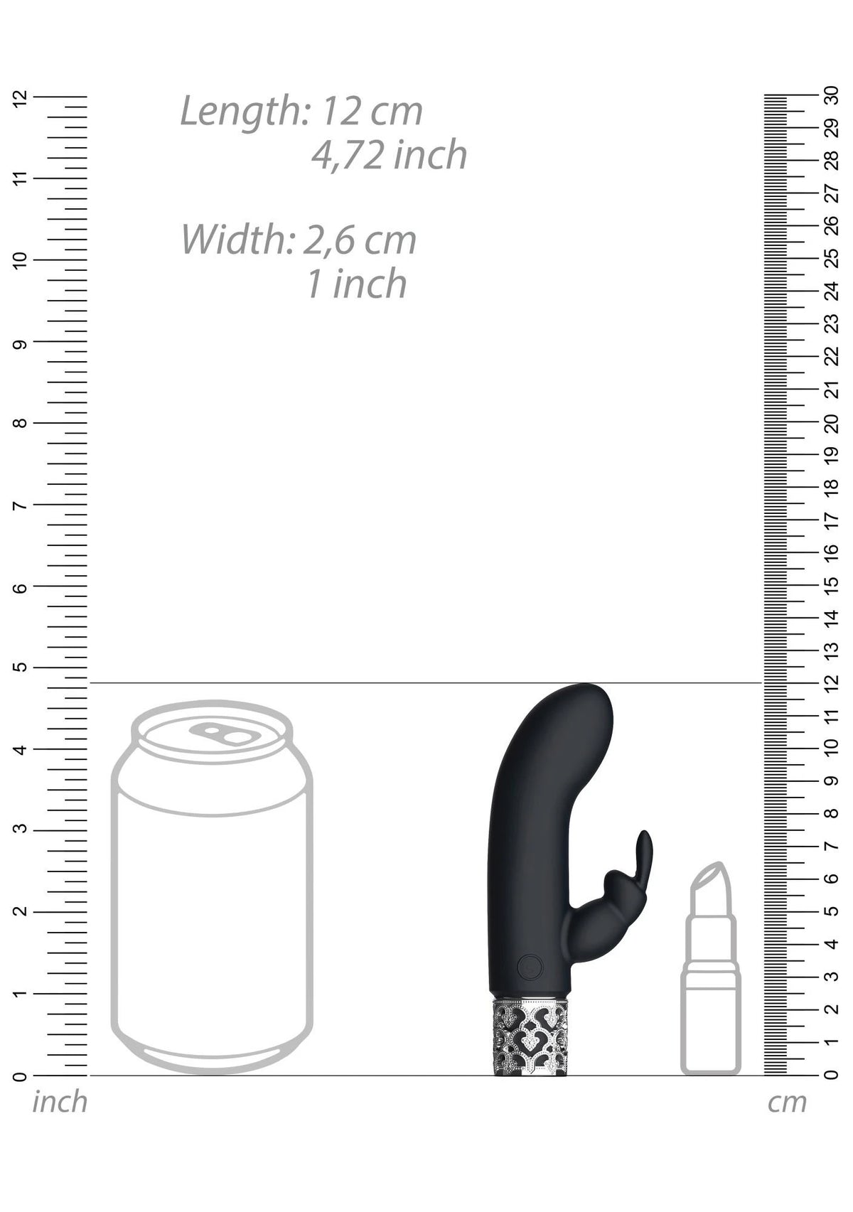 Bullet vibrator Dazzling – rechargeable, black | Royal Gems