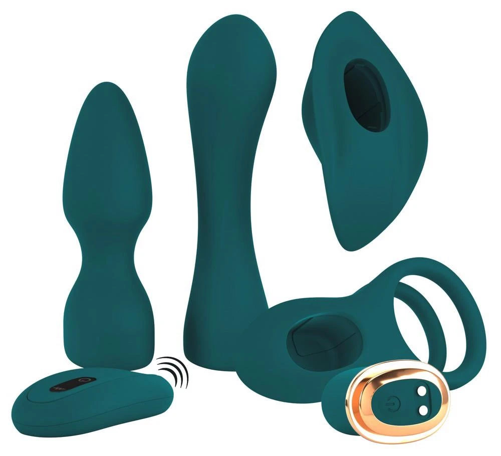 Mini vibratore Attachments 10 funzioni – con telecomando, verde | Couples Choice