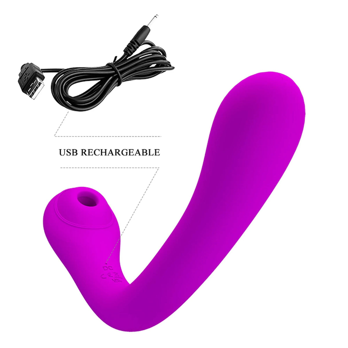 Stimolatore clitorideo Alex – ricaricabile, fucsia | Pretty Love