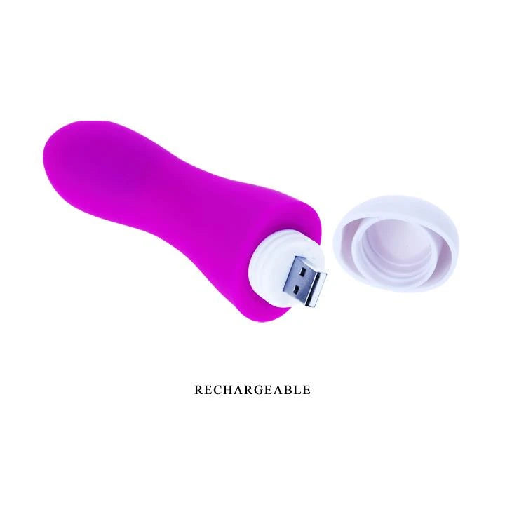 Mini vibratore IAN 30 funzioni – ricaricabile, fucsia | Pretty Love