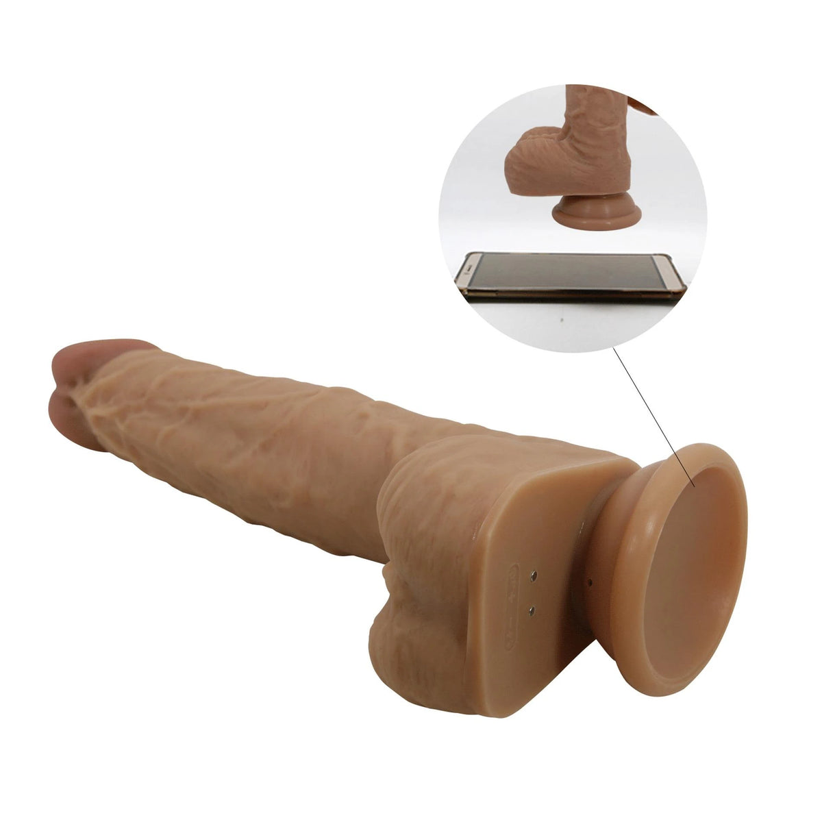 Realistischer Vibrator Jonathan 8 3 3 Funktionen – mit Fernbedienung, braun | Pretty Love