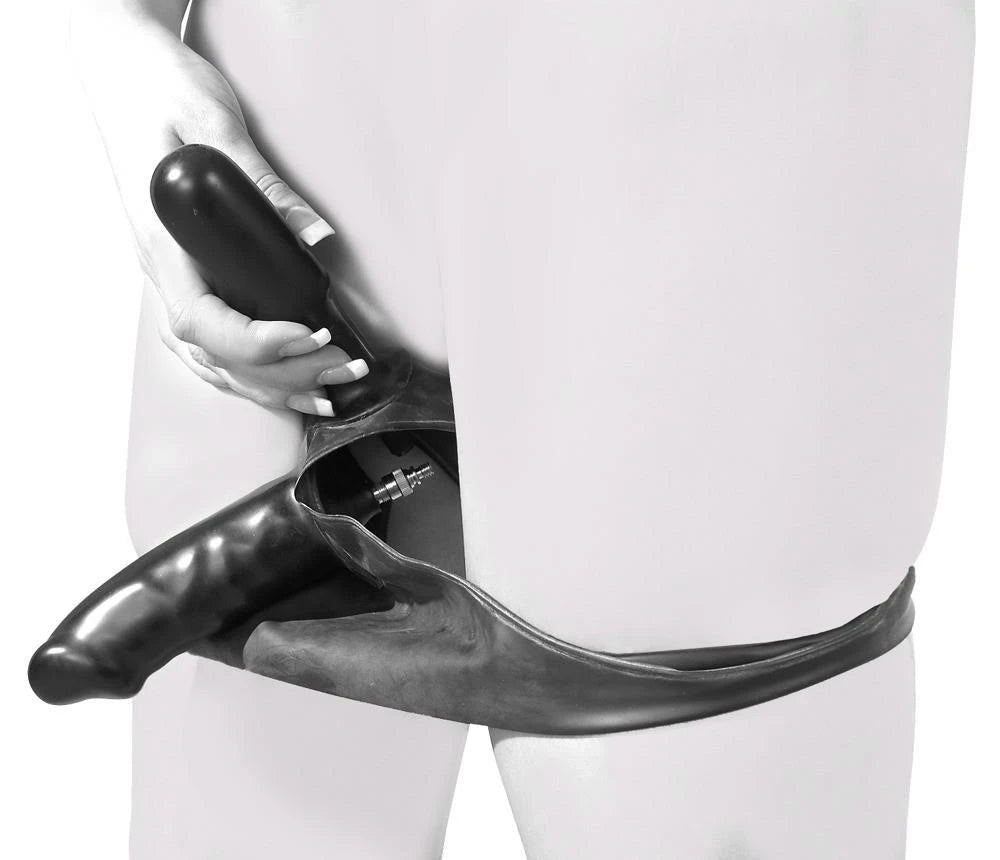 Strap-on – aufblasbar, schwarz | Late X