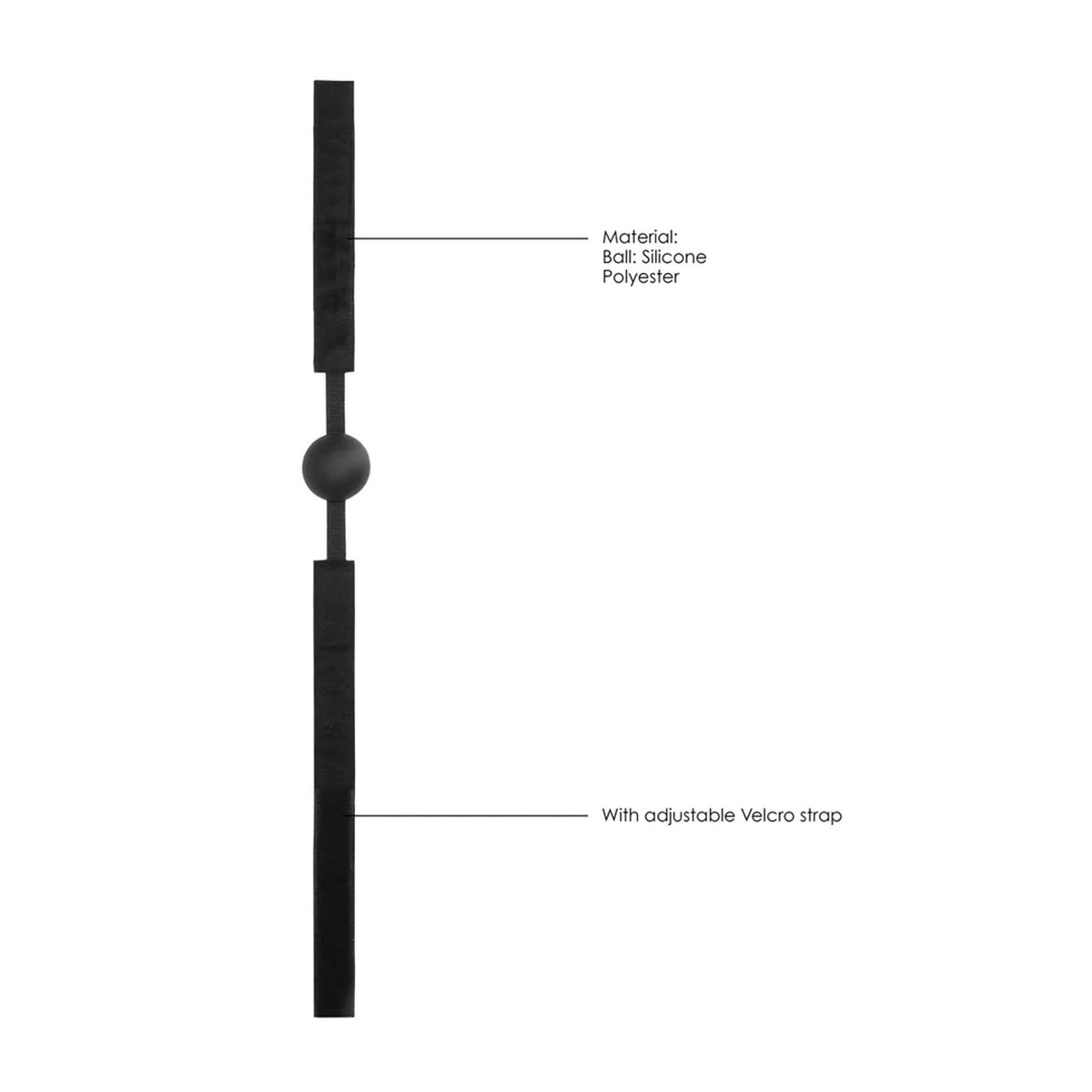 Bavaglio – nero 62.5 cm | Ouch!