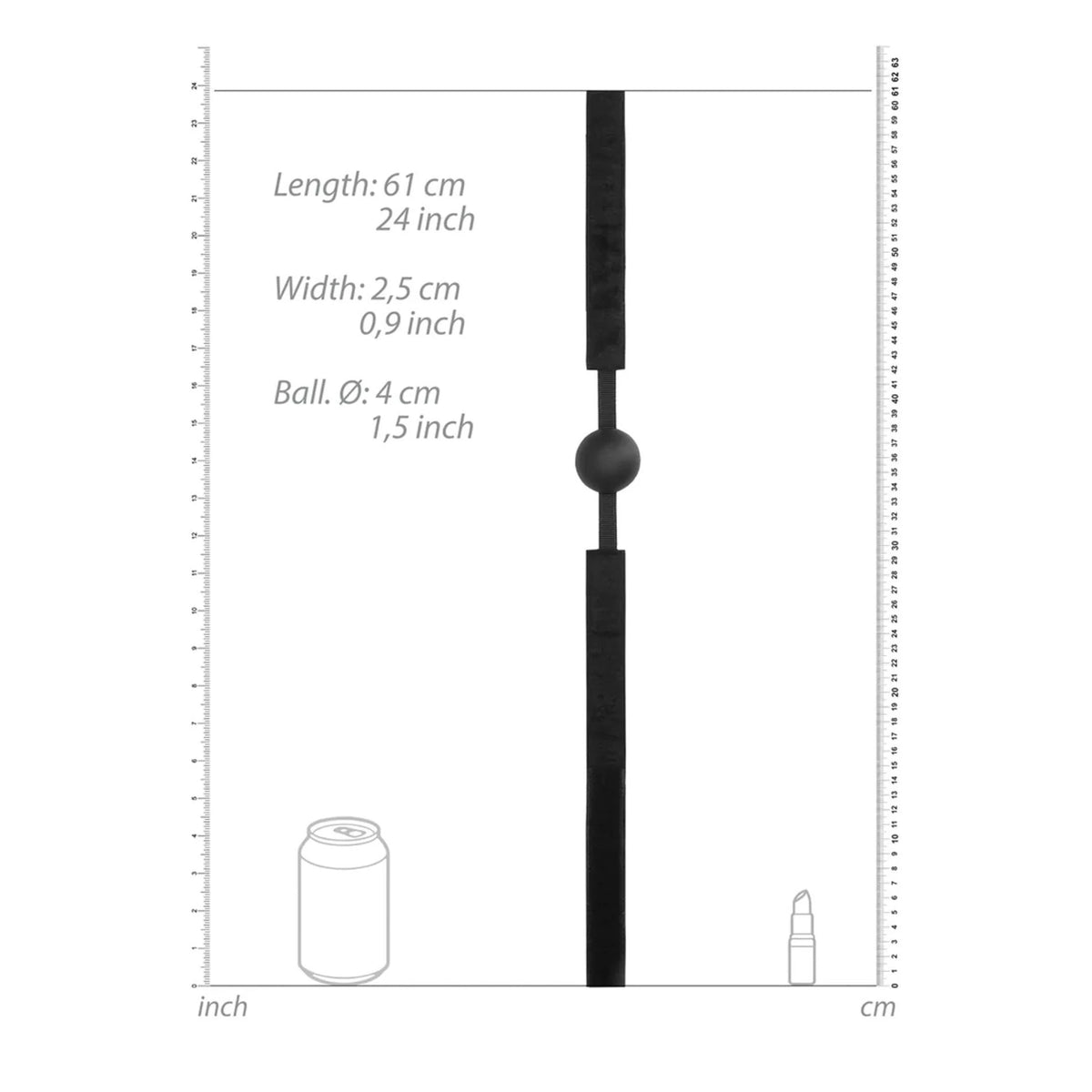 Bavaglio – nero 62.5 cm | Ouch!