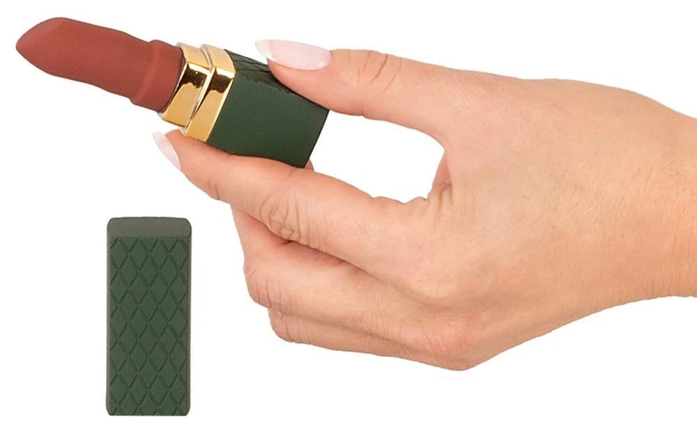 Mini vibrador Luxurious Lipstick 10 funciones – recargable, verde | Emerald Love