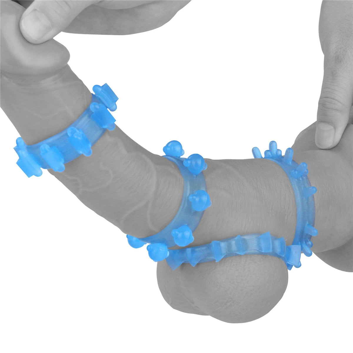 Anello fallico Lumino Play – vibrante, blu 10-LV343011 | Lovetoy