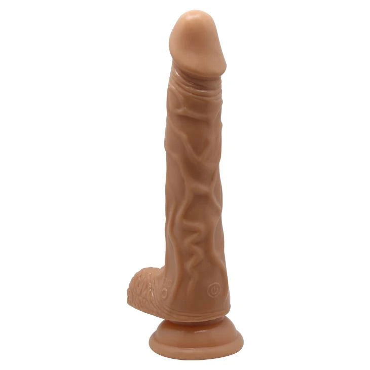 Realistic vibrator Bodach 7 7 functions – rechargeable, with suction cup, nude | Baile