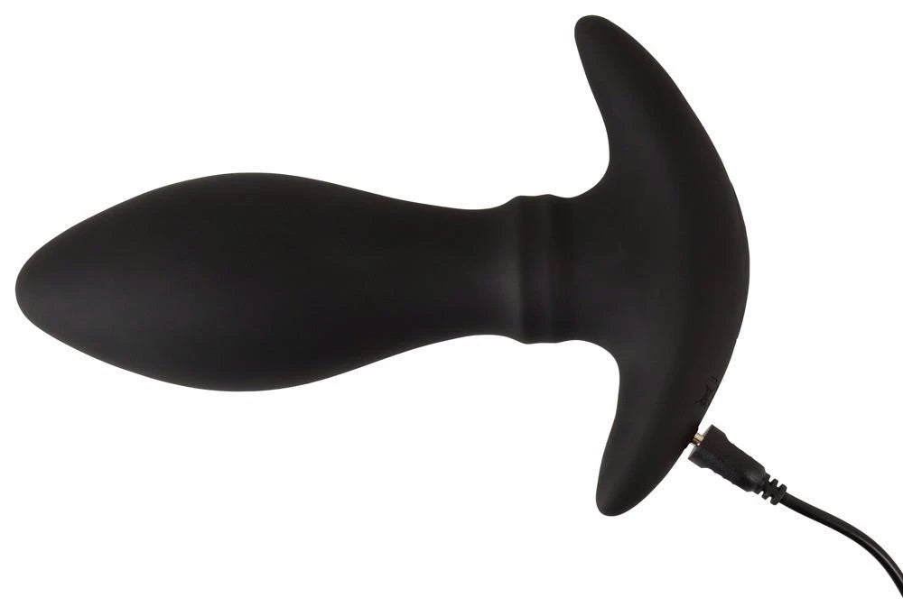 Plug anale Moving 3 velocità – vibrante, ricaricabile, nero | ANOS