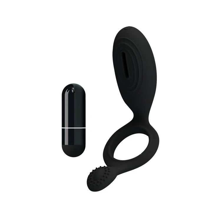Anello fallico Ethel – vibrante, nero | Pretty Love