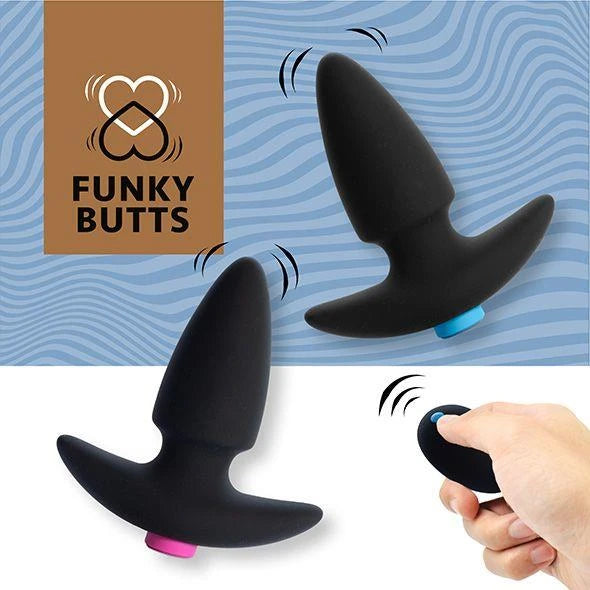 FeelzToys - Ensemble de plugs anaux télécommandés FunkyButts pour couples