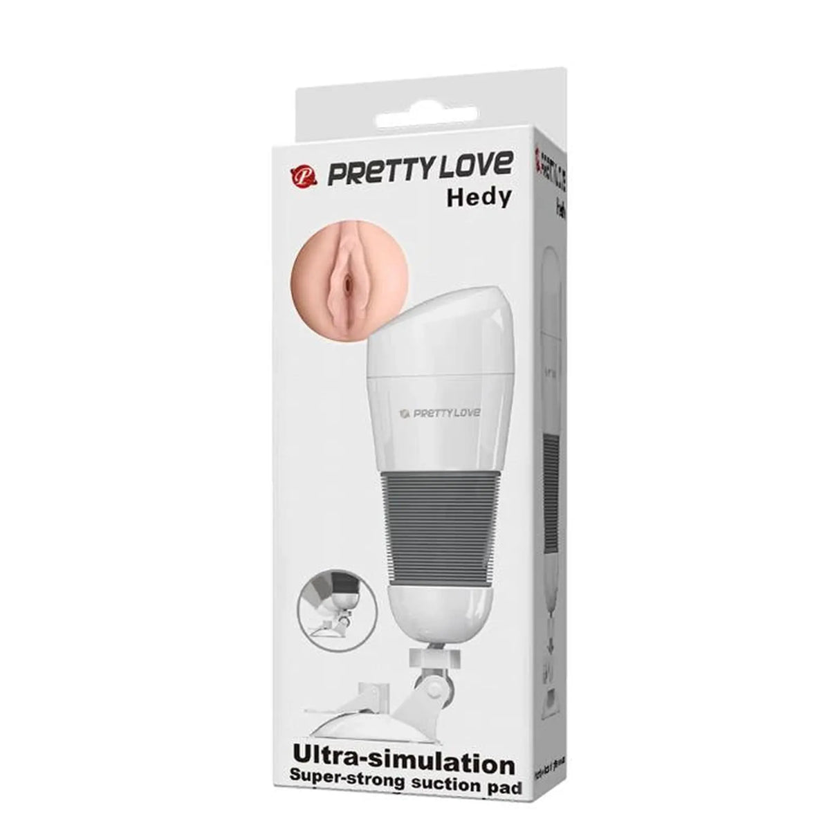 Maszturbátor Hedy – vibrációs, vízálló, fehér | Pretty Love
