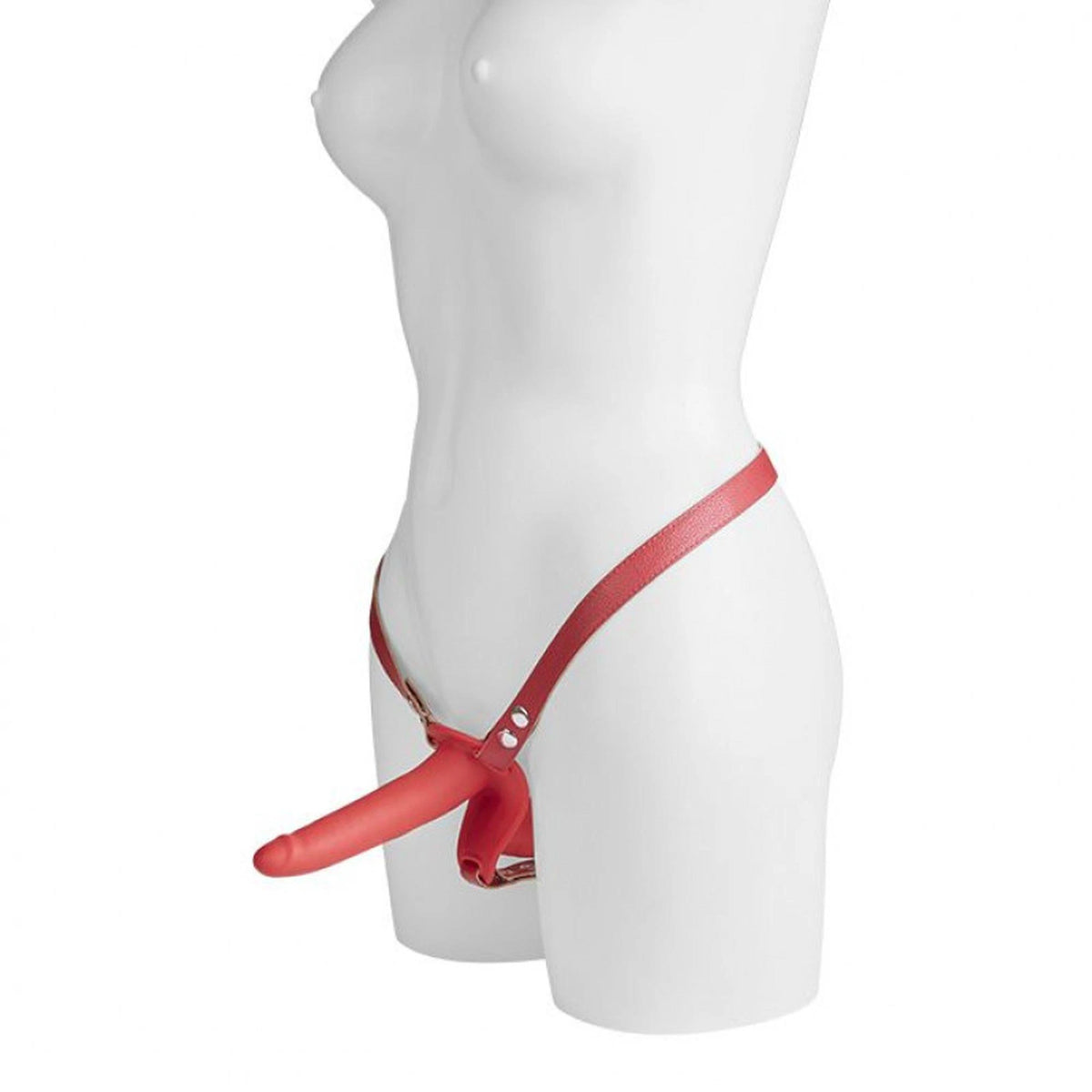 Strap-on Enjoyment – doppio, rosso | Real Safe