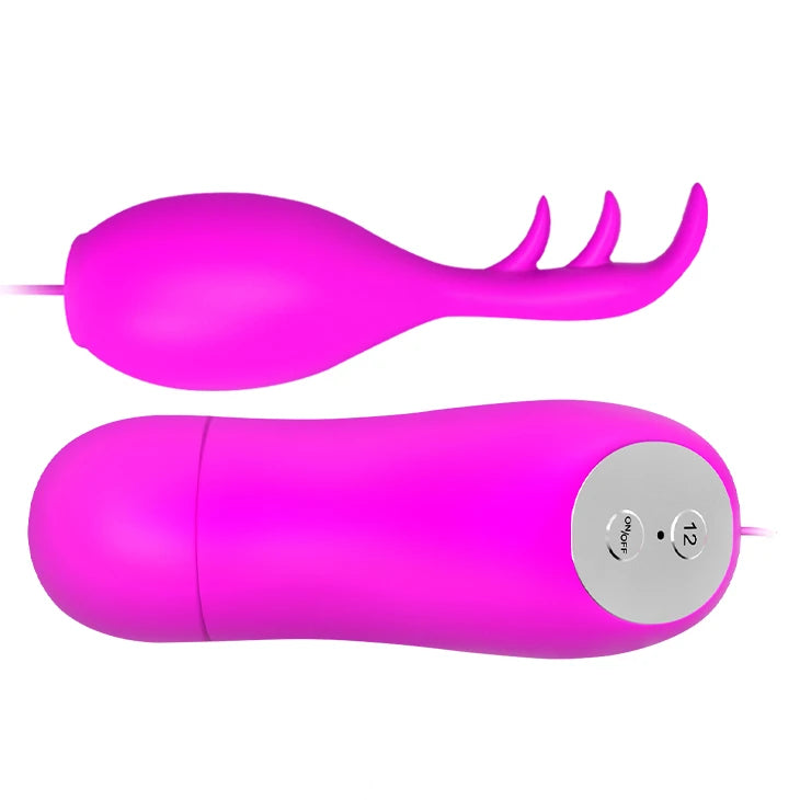 Huevo vibrador 12 funciones – con mando a distancia, fucsia | Baile