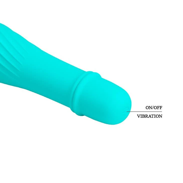 Mini vibrátor Solomon 10 funkció – világoskék | Pretty Love