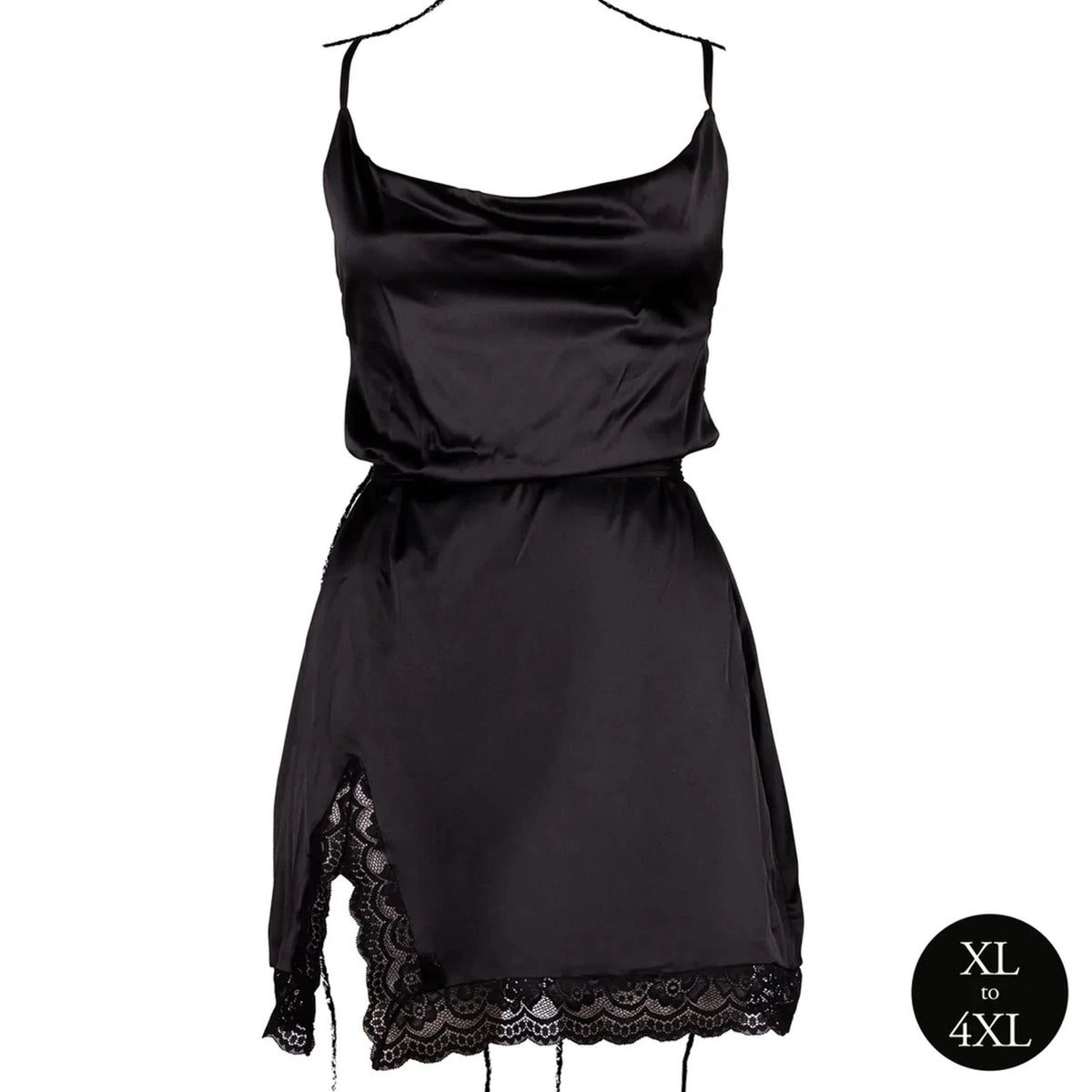 Vestido Silk Criss Cross Details and – tallas grandes, negro | Le Désir