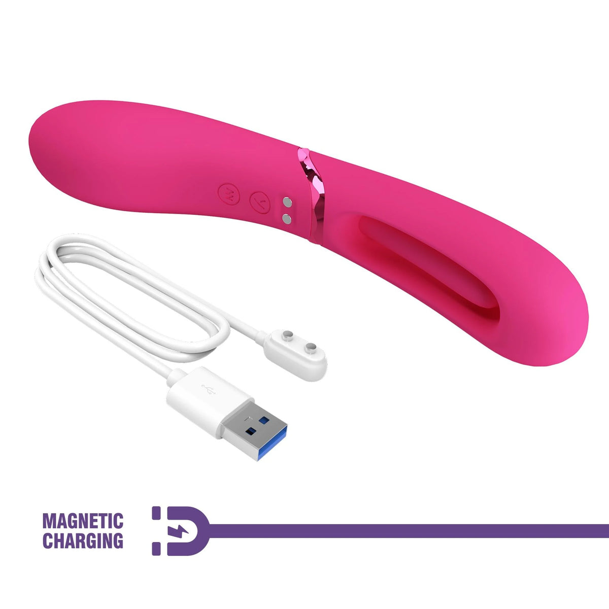 Vibratore punto G Lexie 4 wiggling 7 funzioni – ricaricabile, fucsia | Romance