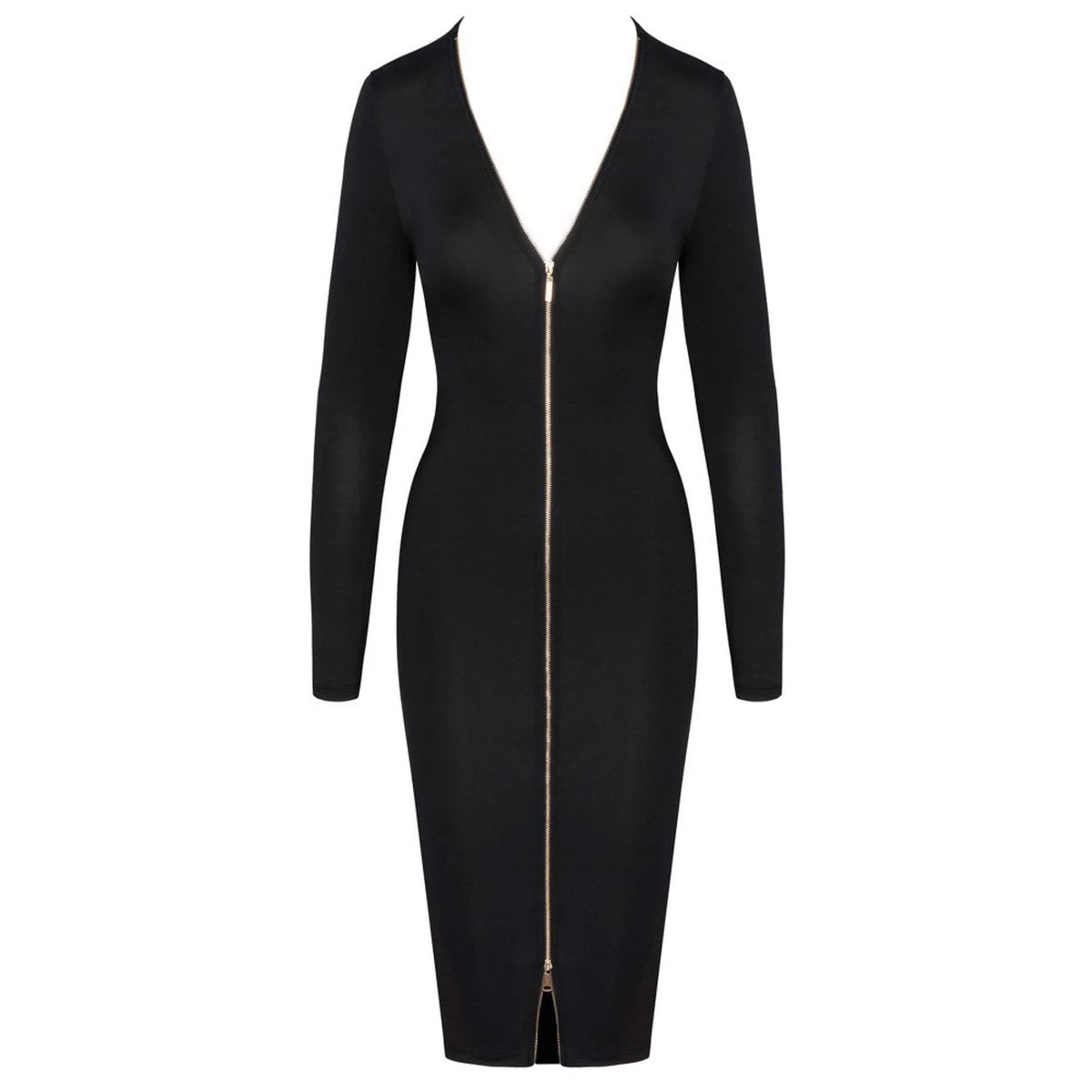 Vestito – con zip, lungo, nero 27192901031 | Cottelli PARTY
