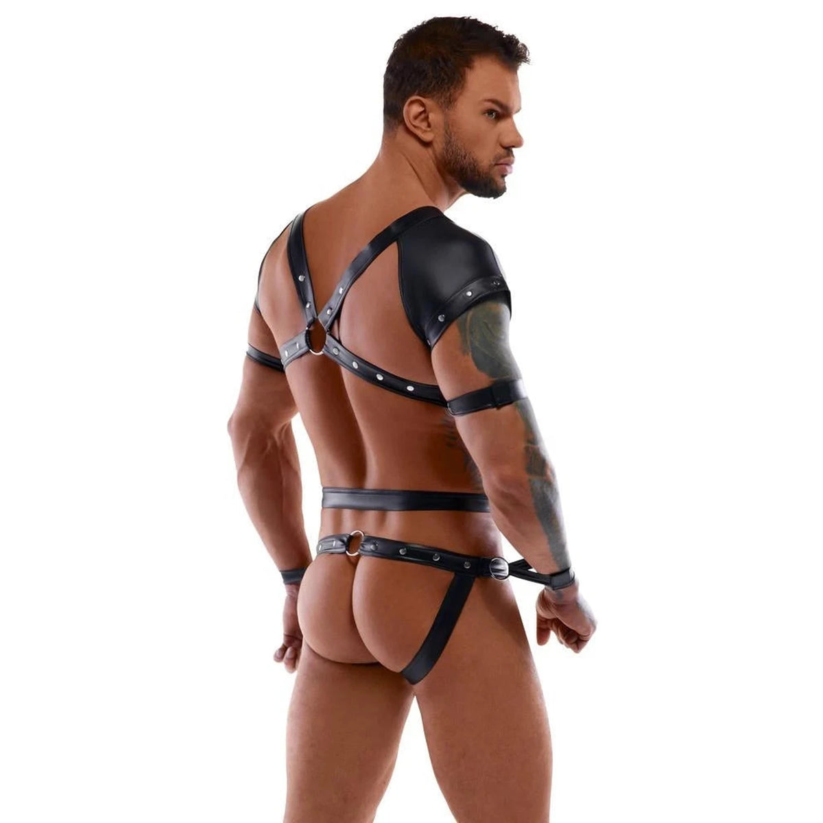Body uomo – con zip, mini, nero | Svenjoyment