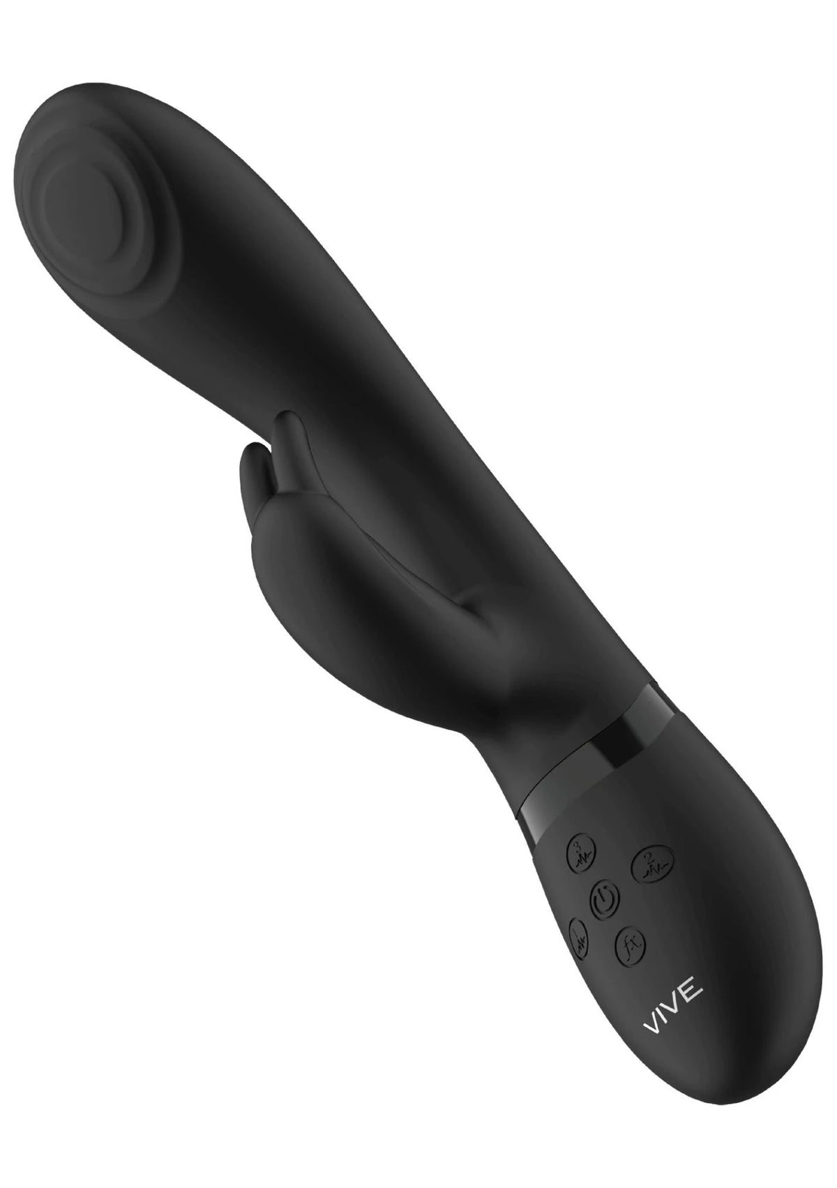 Vibromasseur rabbit Cato Pulse 10 fonctions – noir | Shots Toys