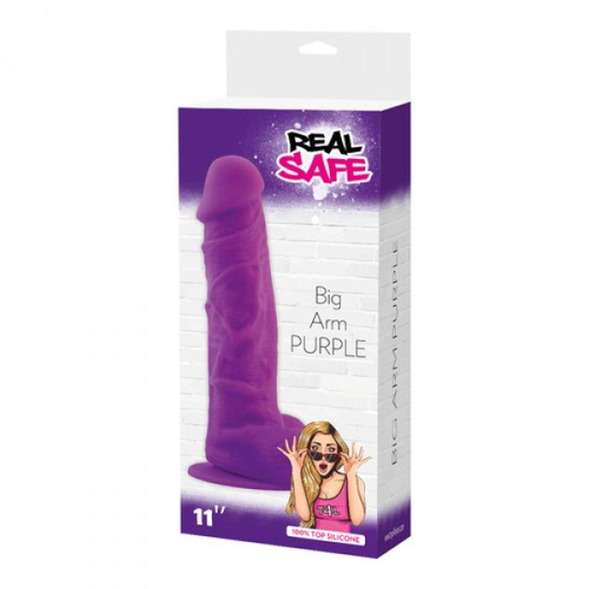 Dildo realistico Fallo arm – con ventosa, viola | Real Safe
