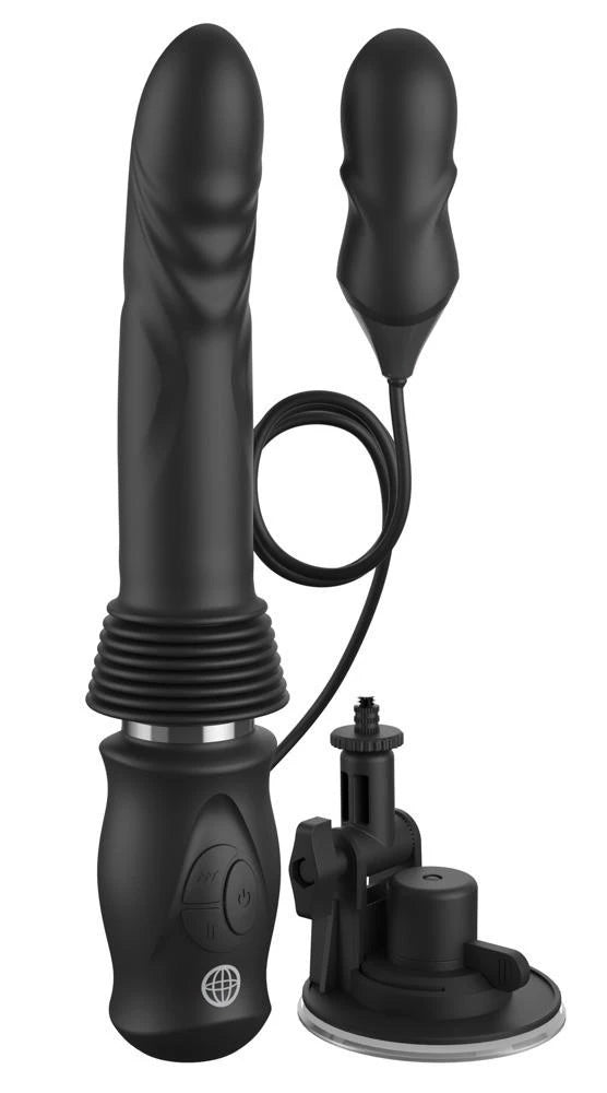 Vibromasseur spécial Ultimate Thruster 10 fonctions – rechargeable, double, noir | Fetish Fantasy Series