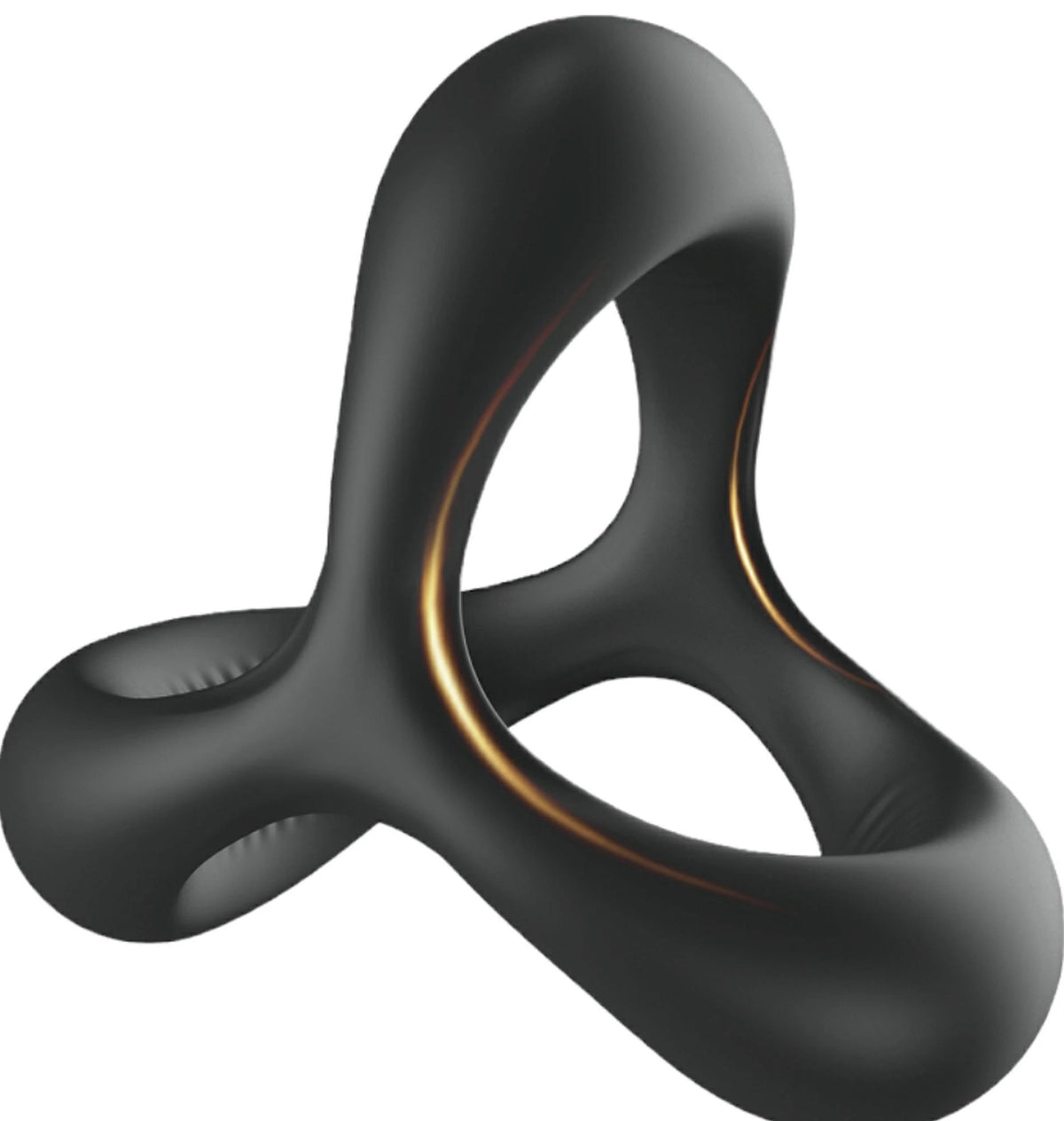 Anello fallico 3in1 – nero | Luxury Play