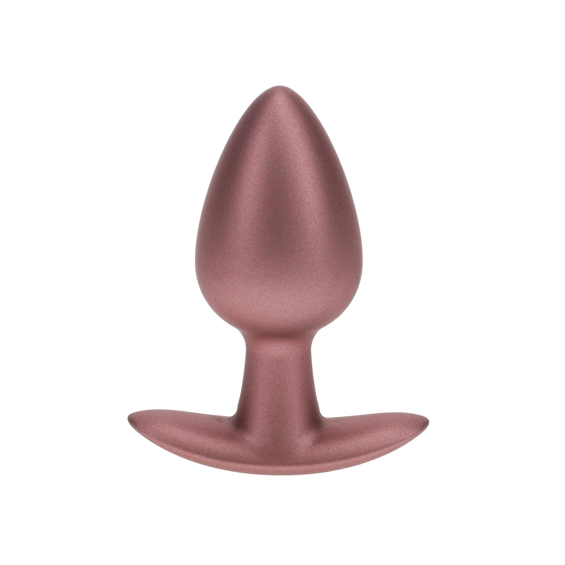 Smooth Silicone Anal Plug - Medium - 3.1 / 7.9 cm - Rose Gold