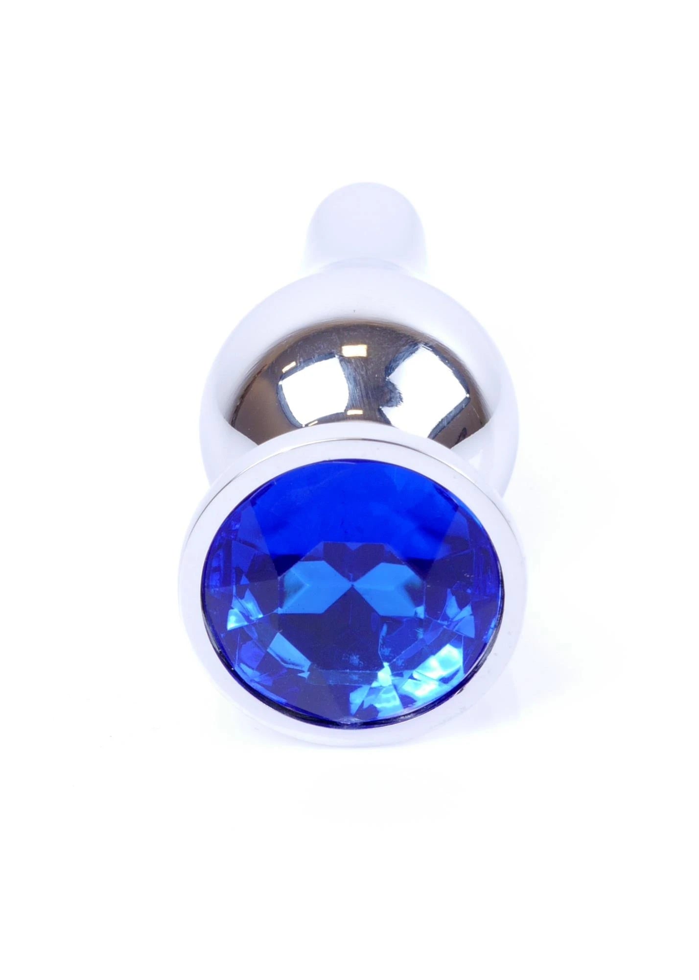 Bijoux-Plug Plug Anal Argent- Bleu Foncé