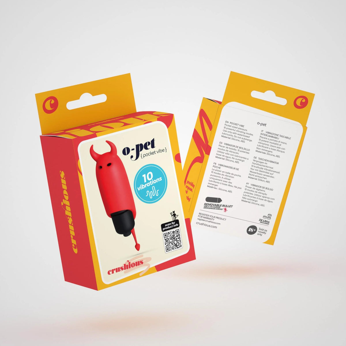 Vibratore bullet Pet Devil 10 funzioni – rosso | Crushious