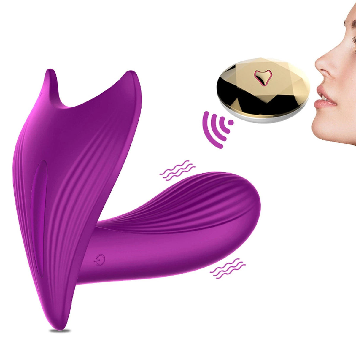 Clitoral stimulator Voice 10 functions – remote control, rechargeable, purple | Favorites
