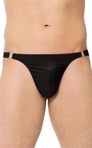 Tanga de homem – em cetim, preta | SoftLine Collection